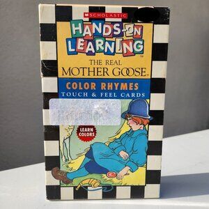 VINTAGE Mother Goose Color Rhymes Scholastic Hand-On Learning Flash Cards School
